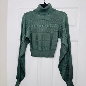 Guess Sage Green Cowl Neck Sweater